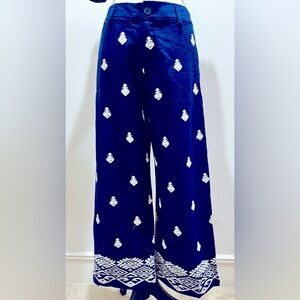 Linen Embroidered Pants